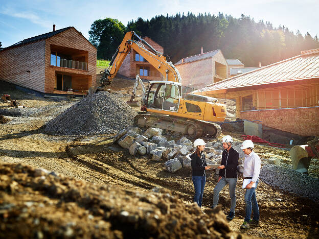Baustelle, Chalet Vorarlberg, Industriefotografie, Christian Vorhofer, Kunde Rhomberg Bau